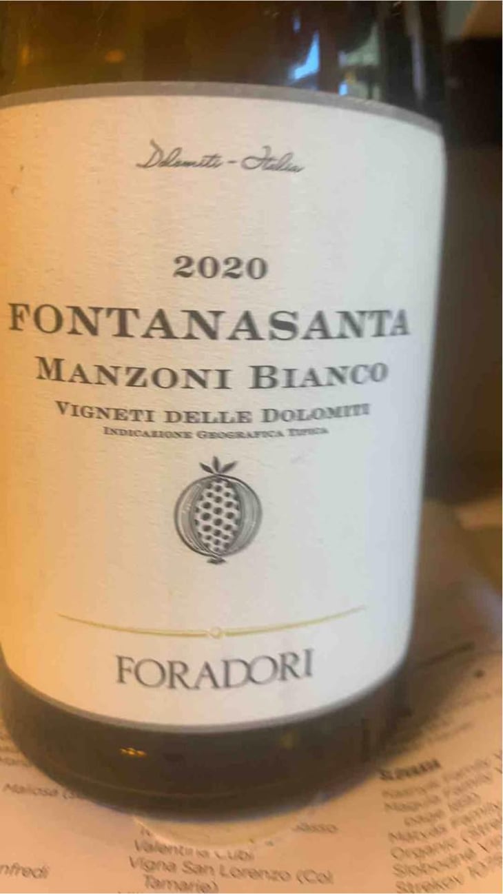Fontanasanta Manzoni Bianco - Azienda Agricola Foradori - Elisabetta Foradori 