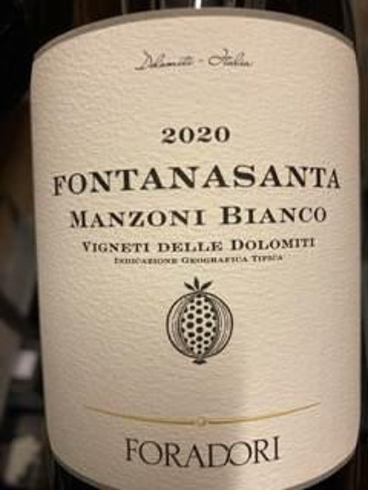 Fontanasanta Manzoni Bianco - Azienda Agricola Foradori - Elisabetta Foradori 