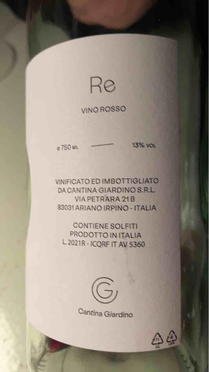 Gaia - Cantina Giardino - Antonio Di Gruttola & Daniela De Gruttola -2019