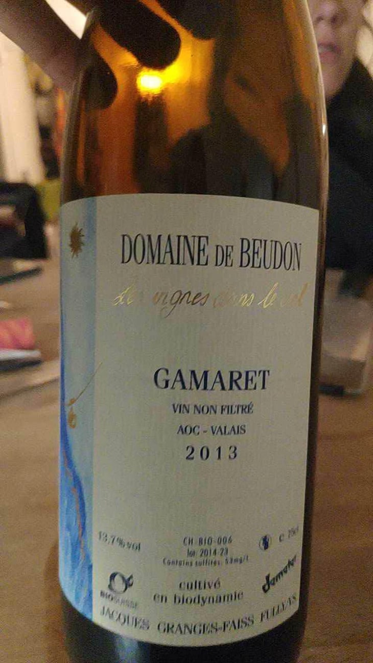 Gamaret - Domaine de Beudon - Marion Granges-Fayss -2013