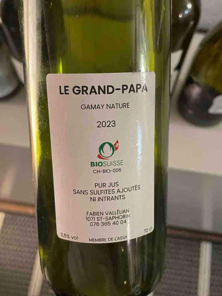 Gamay Grand-Papa - Clos Calamin - Fabien Vallélian 