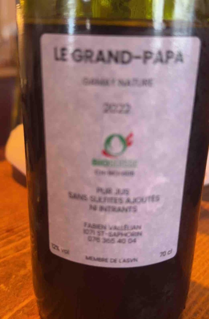 Gamay Grand-Papa - Clos Calamin - Fabien Vallélian 