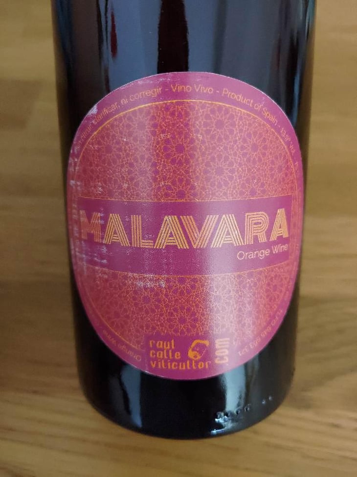 Malavara Orange - Vinos Naturi - Raúl Calle y Laura Piñas 
