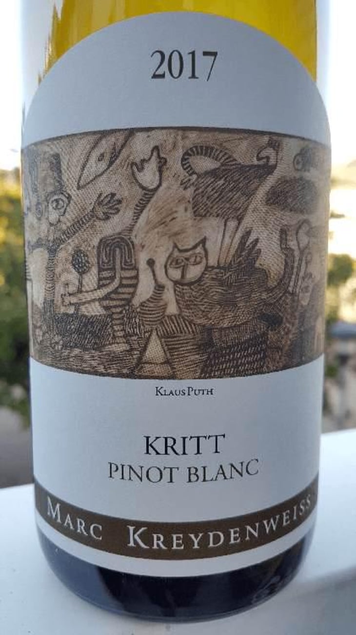Kritt Pinot Blanc (Michel Tolmer Label) - Marc Kreydenweiss (Andlau) - Antoine Kreydenweiss 