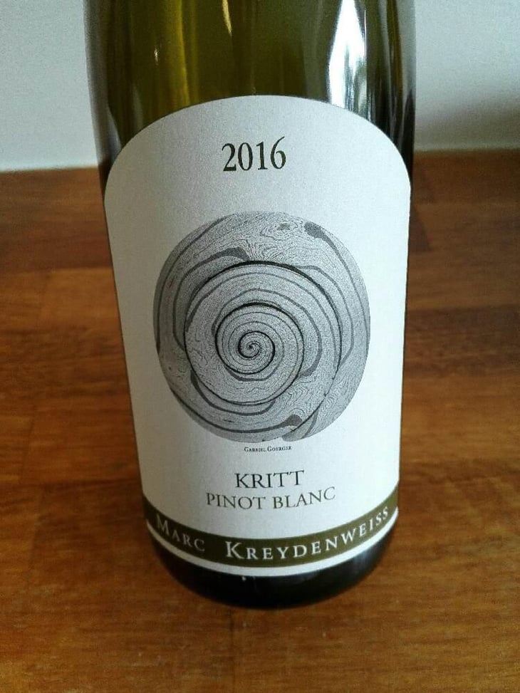 Kritt Pinot Blanc (Michel Tolmer Label) - Marc Kreydenweiss (Andlau) - Antoine Kreydenweiss 