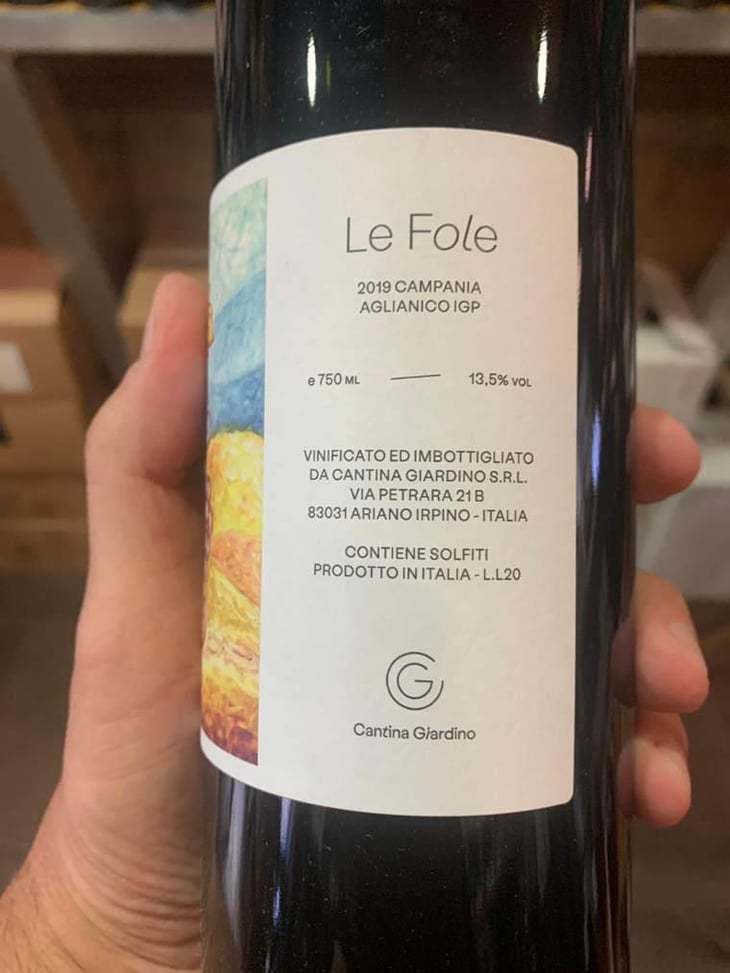 Le fole - Cantina Giardino - Antonio Di Gruttola & Daniela De Gruttola -2022