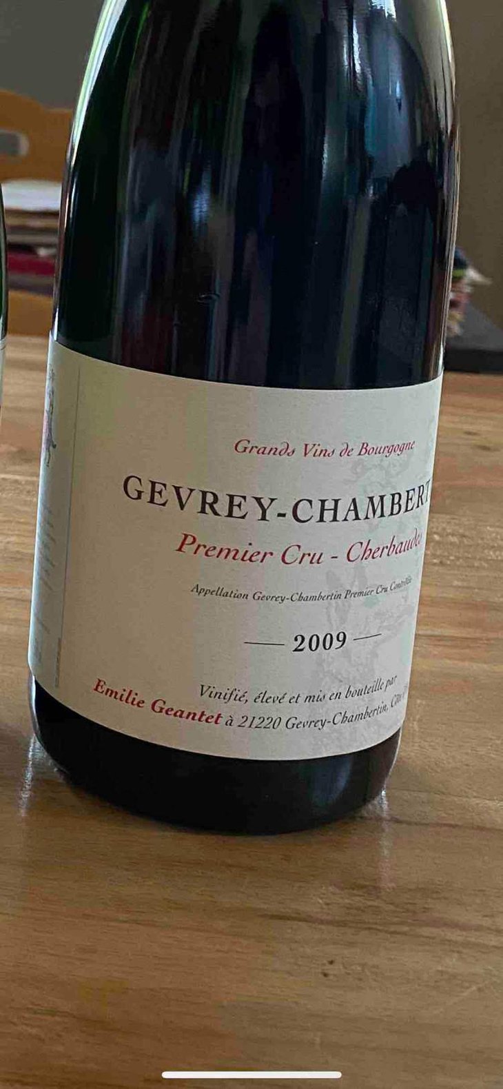Gevrey-Chambertin 1er Cru Cherbaudes - EMILIE Geantet - EMILIE Geantet 