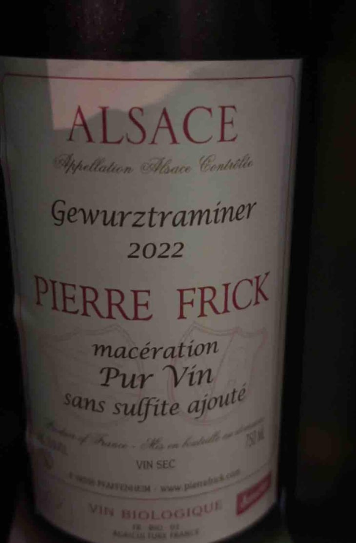 Gewurztraminer - Domaine Pierre Frick - Jean-Pierre, Chantal et Thomas Frick 
