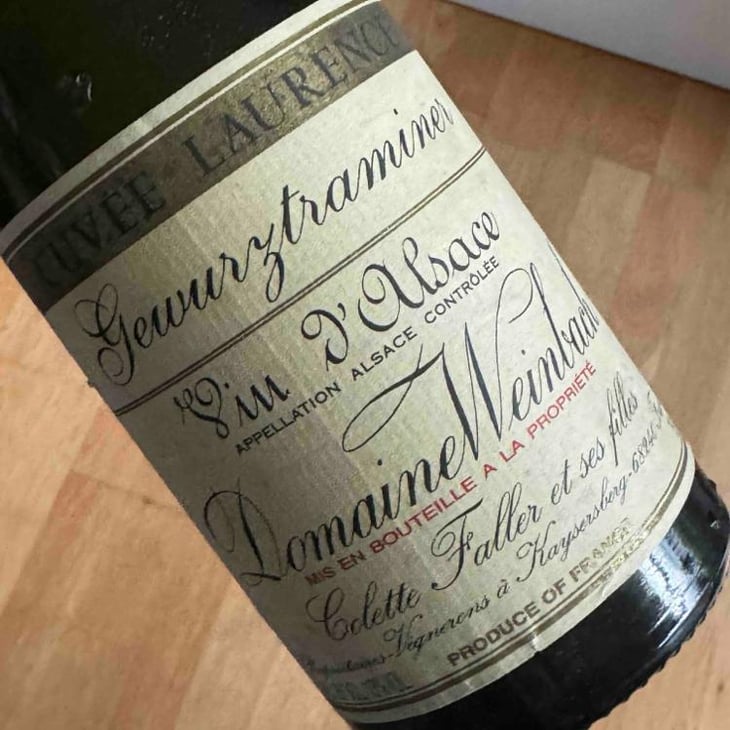 Gewurztraminer Cuvée Laurence - Domaine Weinbach - Catherine & Théo Faller -1999