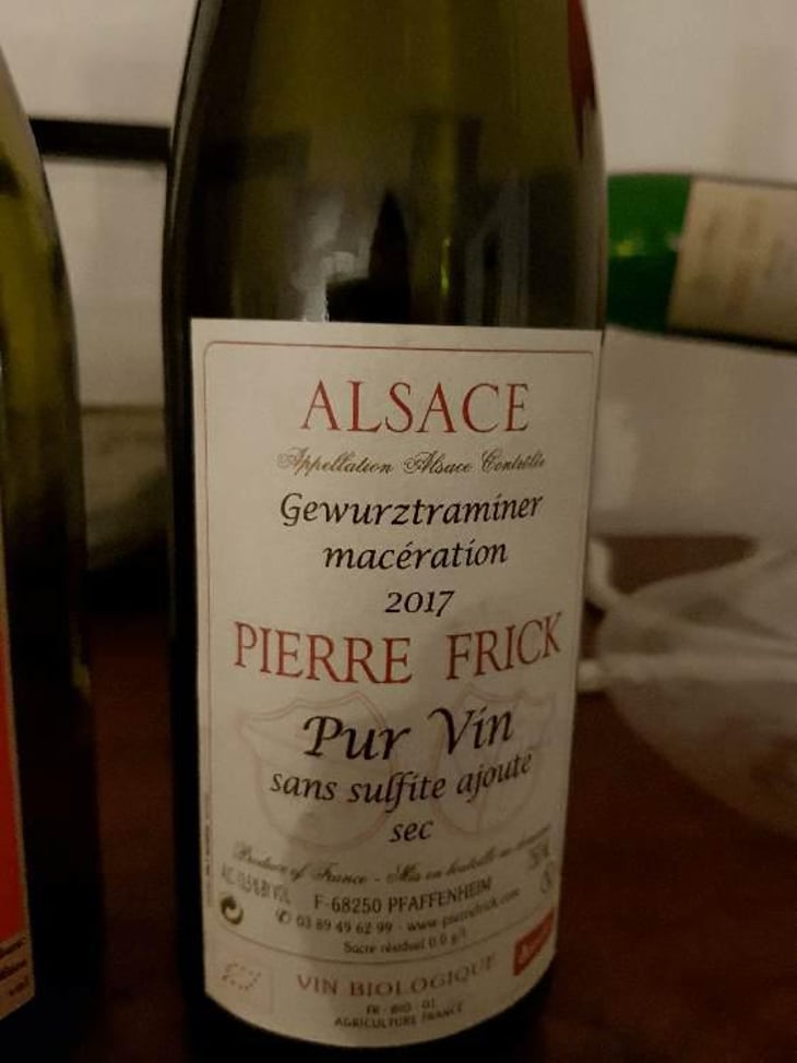 Gewurztraminer Macération Sec - Domaine Pierre Frick - Jean-Pierre, Chantal et Thomas Frick 