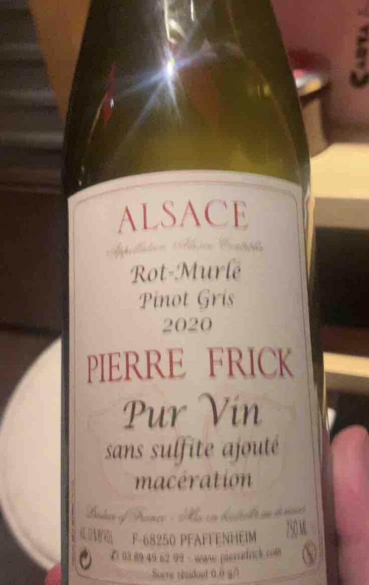 Gewurztraminer Macération Sec - Domaine Pierre Frick - Jean-Pierre, Chantal et Thomas Frick 