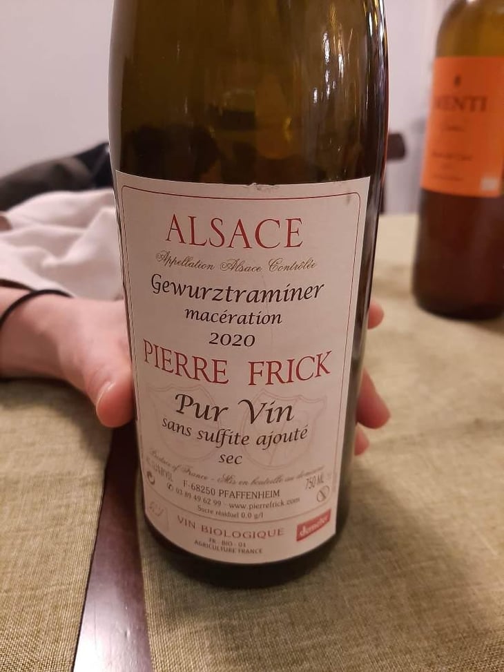 Gewurztraminer Macération Sec - Domaine Pierre Frick - Jean-Pierre, Chantal et Thomas Frick 
