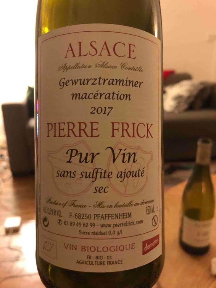 Gewurztraminer Macération Sec - Domaine Pierre Frick - Jean-Pierre, Chantal et Thomas Frick 