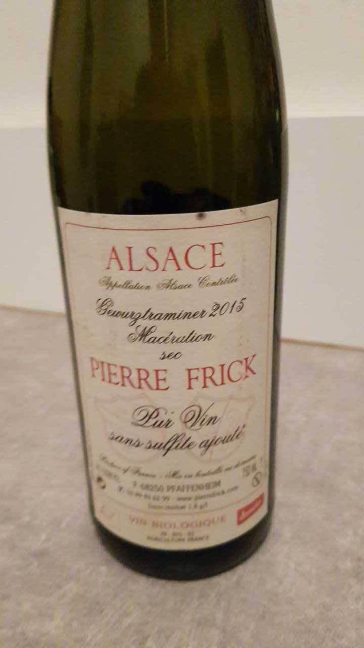 Gewurztraminer Macération Sec - Domaine Pierre Frick - Jean-Pierre, Chantal et Thomas Frick 