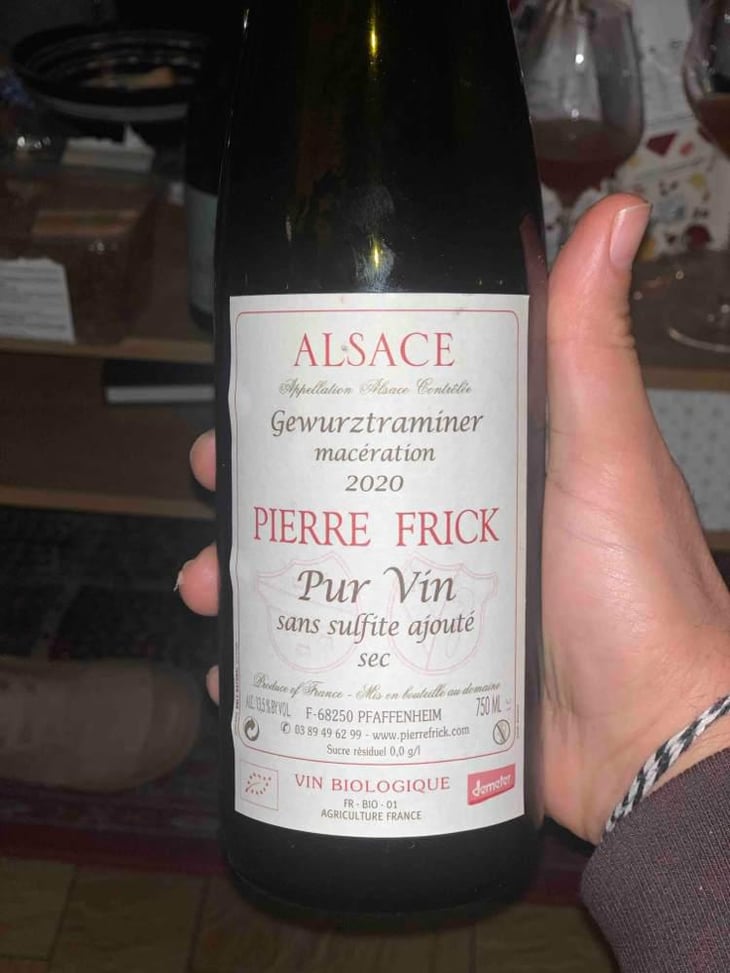 Gewurztraminer Macération Sec - Domaine Pierre Frick - Jean-Pierre, Chantal et Thomas Frick 