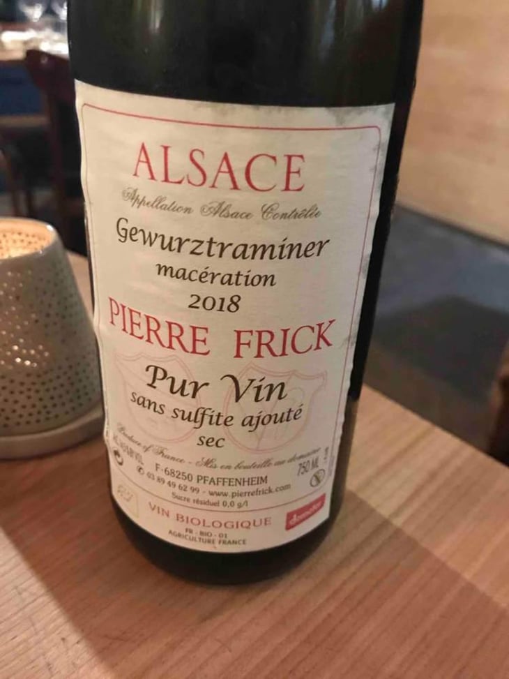 Gewurztraminer Macération Sec - Domaine Pierre Frick - Jean-Pierre, Chantal et Thomas Frick 