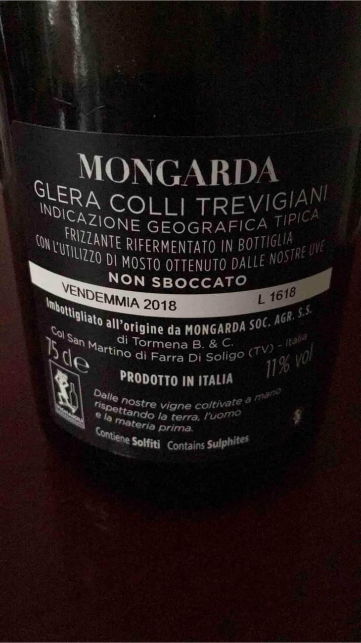 Glera Colli Trevigiani Col Fondo - Mongarda - Bruno & Martino Tormena 