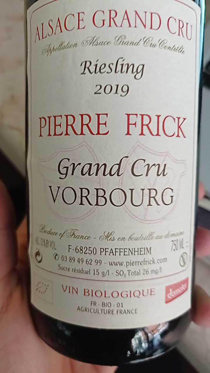 Grand Cru Vorbourg Riesling - Domaine Pierre Frick - Jean-Pierre, Chantal et Thomas Frick 