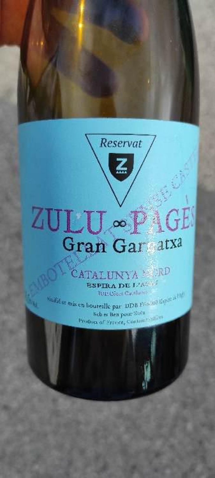 Gran Garnatxa - La Recerca / Zulu Wine - Jessica Albero & Laurent Pujol 