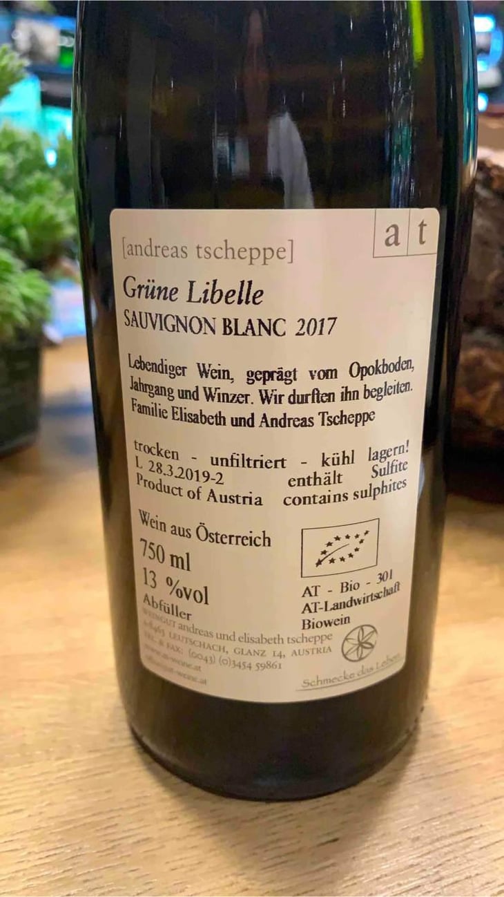 Grüne Libelle - Sauvignon Blanc - Weingut Andreas & Elisabeth Tscheppe - Andreas & Elisabeth Tscheppe 