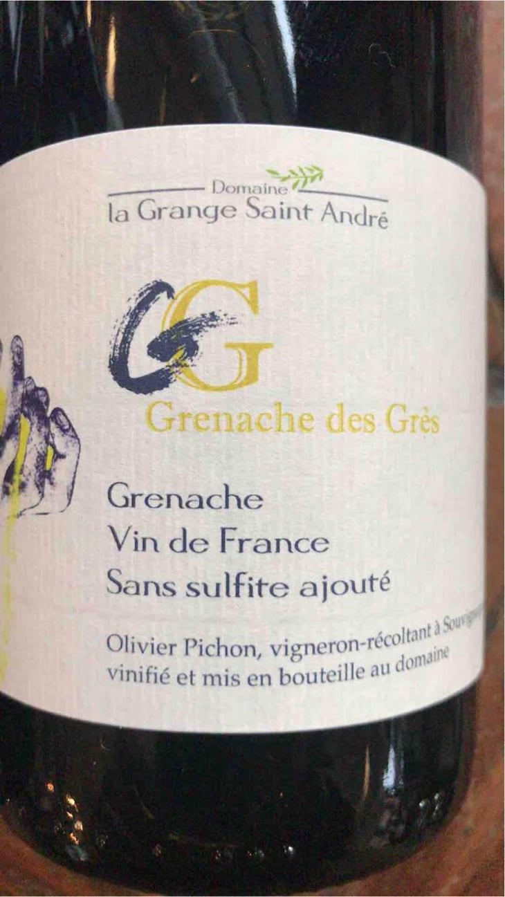 Grenache des grès - La Grange Saint André - Olivier Pichon -2019