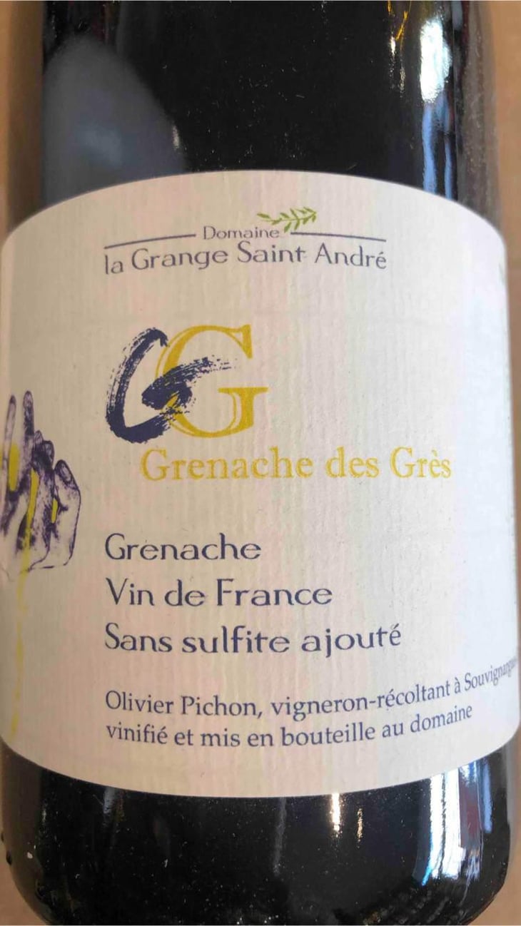 Grenache des grès - La Grange Saint André - Olivier Pichon -2019