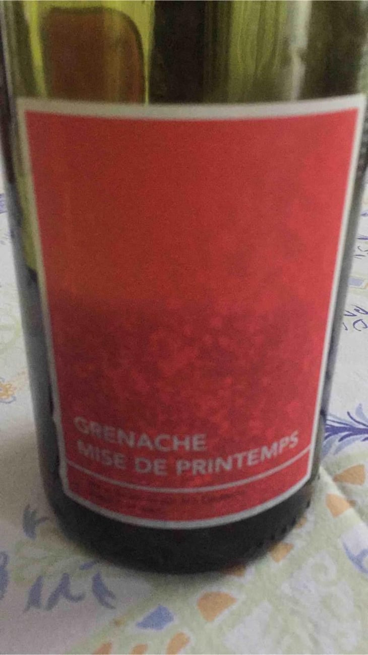 Grenache Mise De Printemps - Mas Coutelou - Jean-François Coutelou 