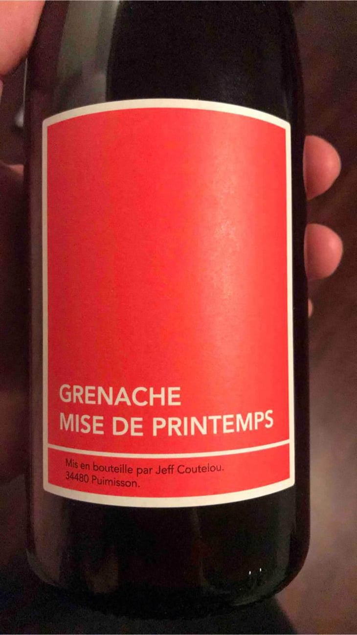 Grenache Mise De Printemps - Mas Coutelou - Jean-François Coutelou 