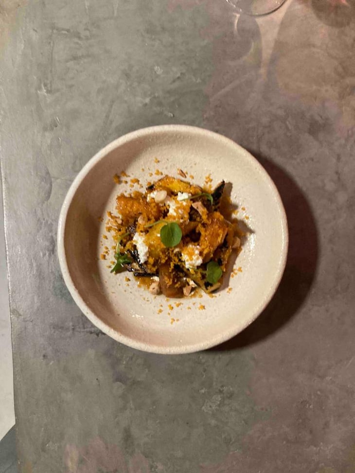 Grilled Carrot With Botarga, Almonds, Bottarga And Quince Vinaigrette - Suru Bar - 607388