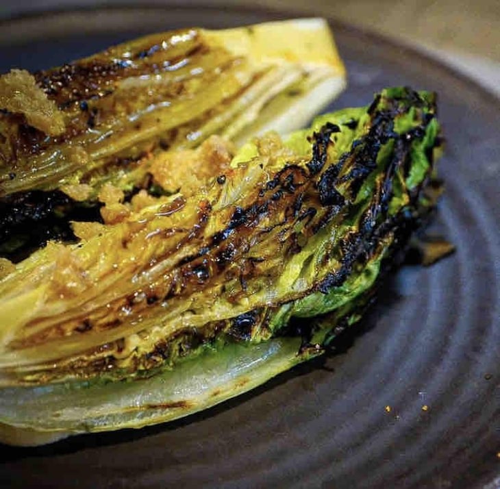 Grilled Lettuce, Pine Nuts Hummus, And Like Vinaigrette - Suru Bar - 609054