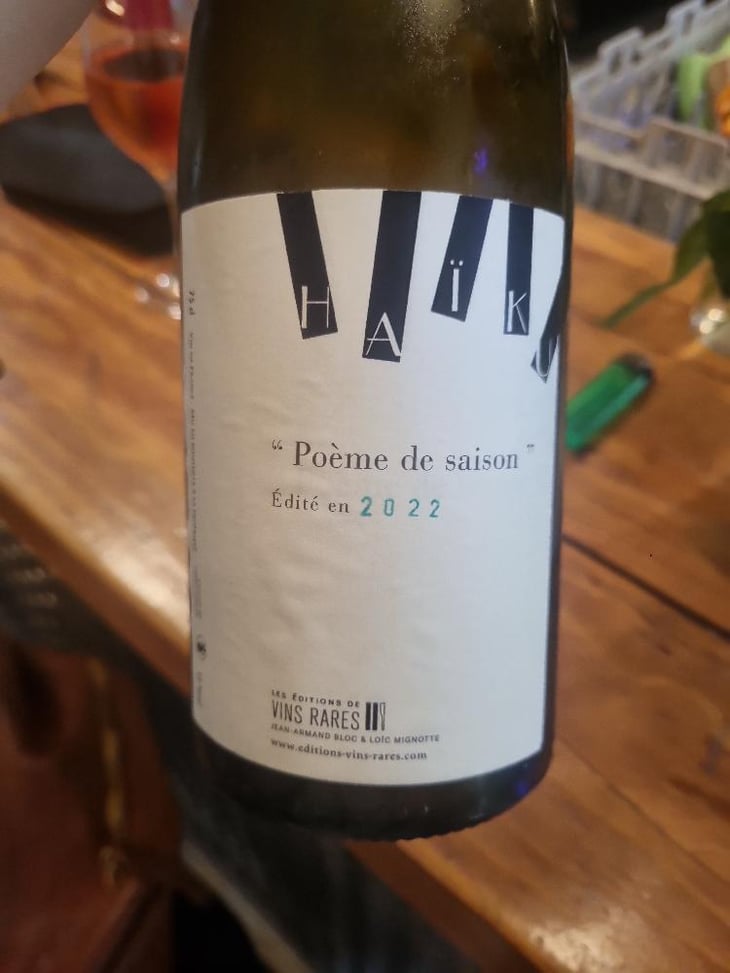 Haiku Poème De Saison - Les Editions de Vins Rares - Loïc Mignotte , Renaud Saunier & Jean-Armand Bloc 