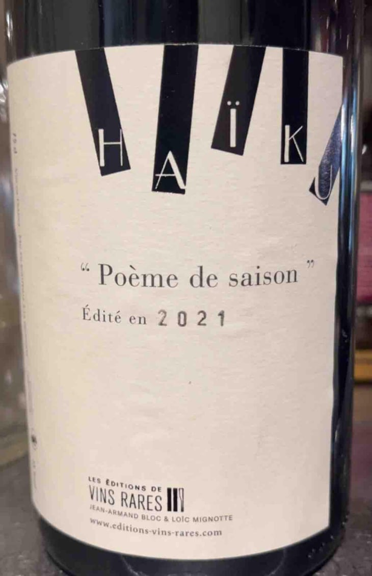 Haiku Poème De Saison - Les Editions de Vins Rares - Loïc Mignotte , Renaud Saunier & Jean-Armand Bloc 