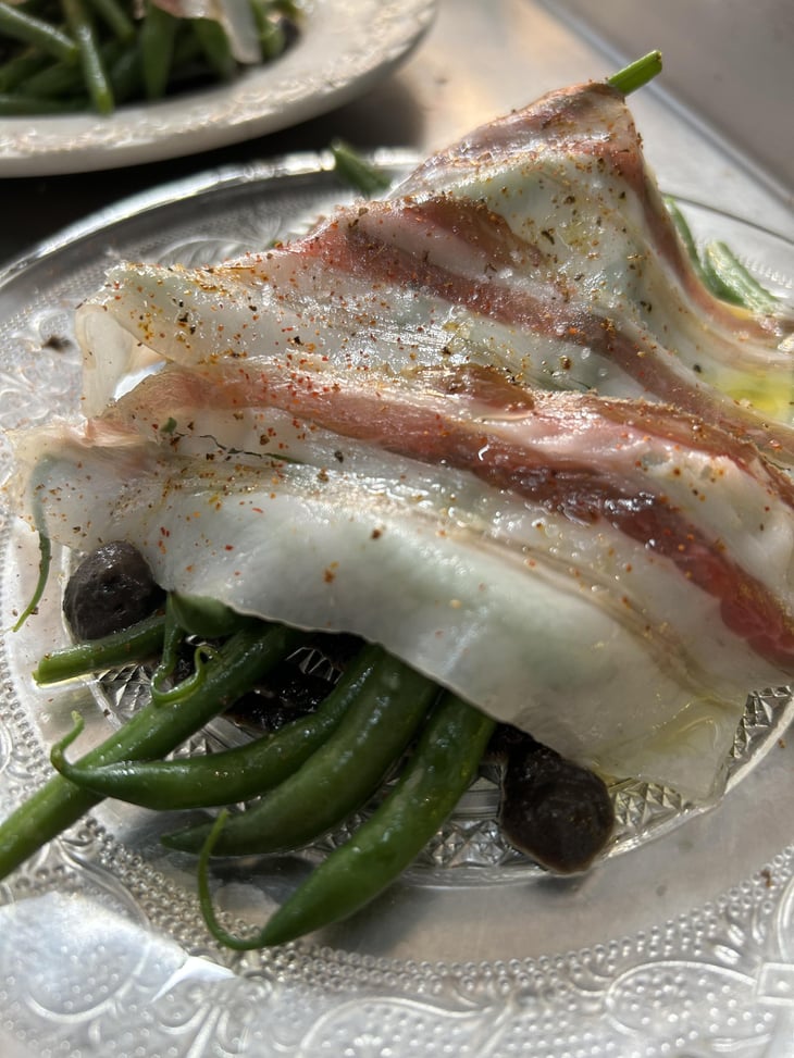 Haricots Verts Du Jardin Et Ventrèche De Porc Noir Gascon - Bistrot l’Esquirou - 798923