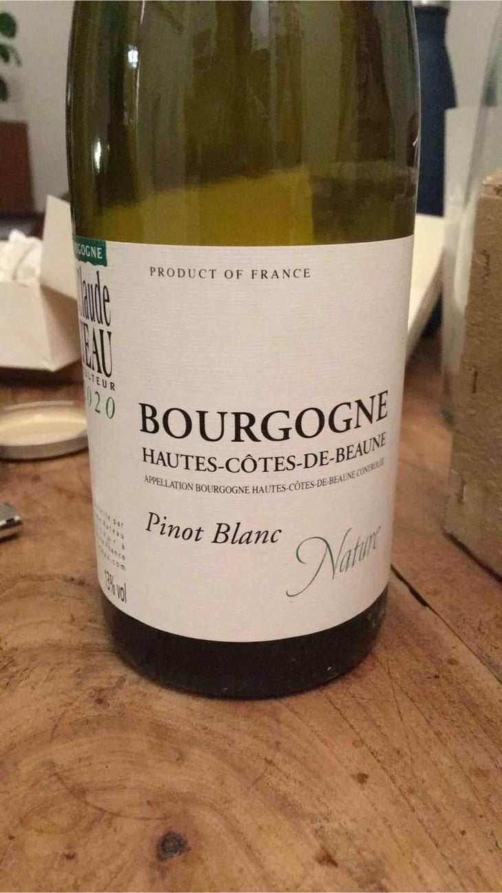 Hautes Côtes De Beaune Pinot Blanc - Domaine Jean-Claude Rateau - Amel Nouar et Jean-Claude Rateau 
