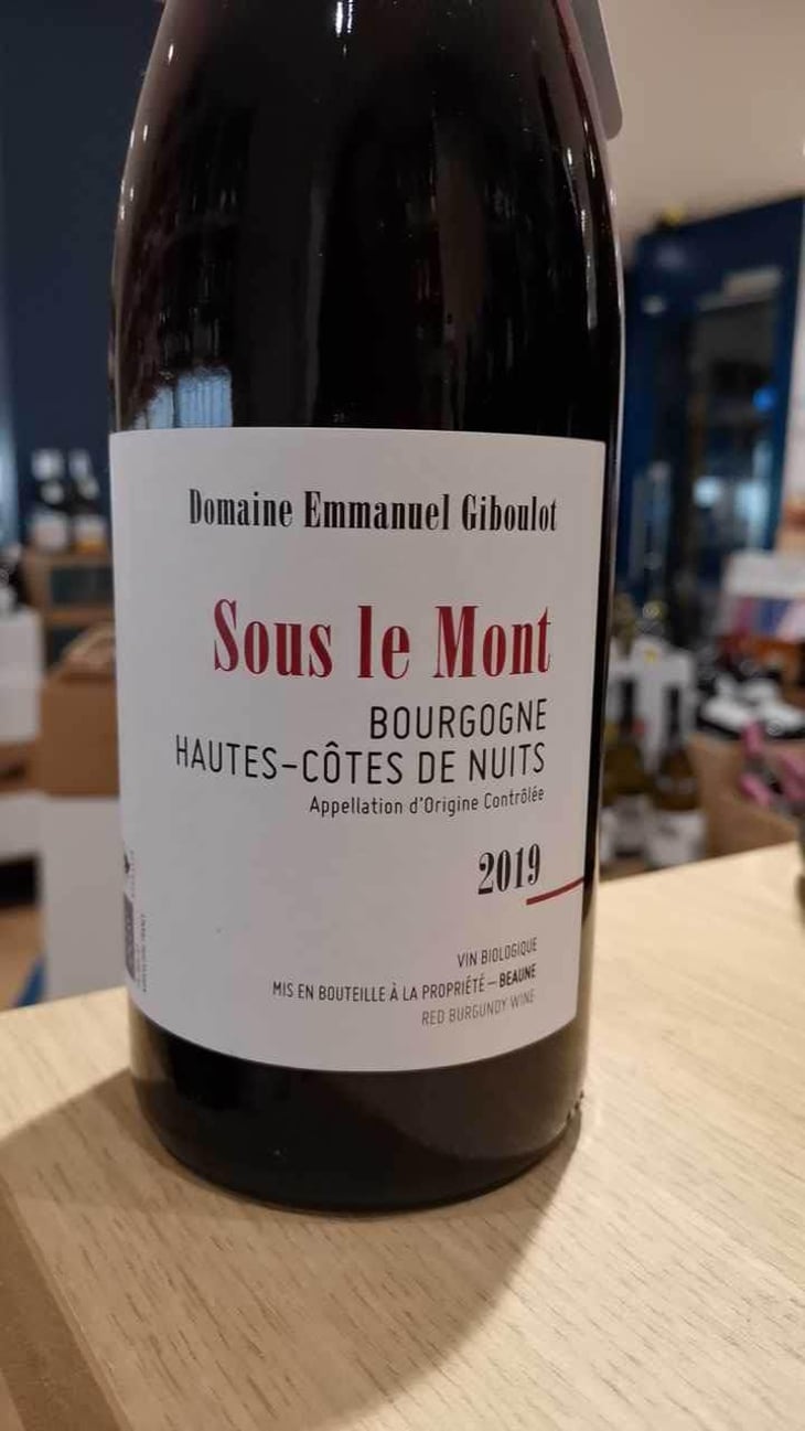 Hautes-Côtes-de-Nuits "Sous le Mont" Rouge - Domaine Emmanuel Giboulot - Emmanuel Giboulot 