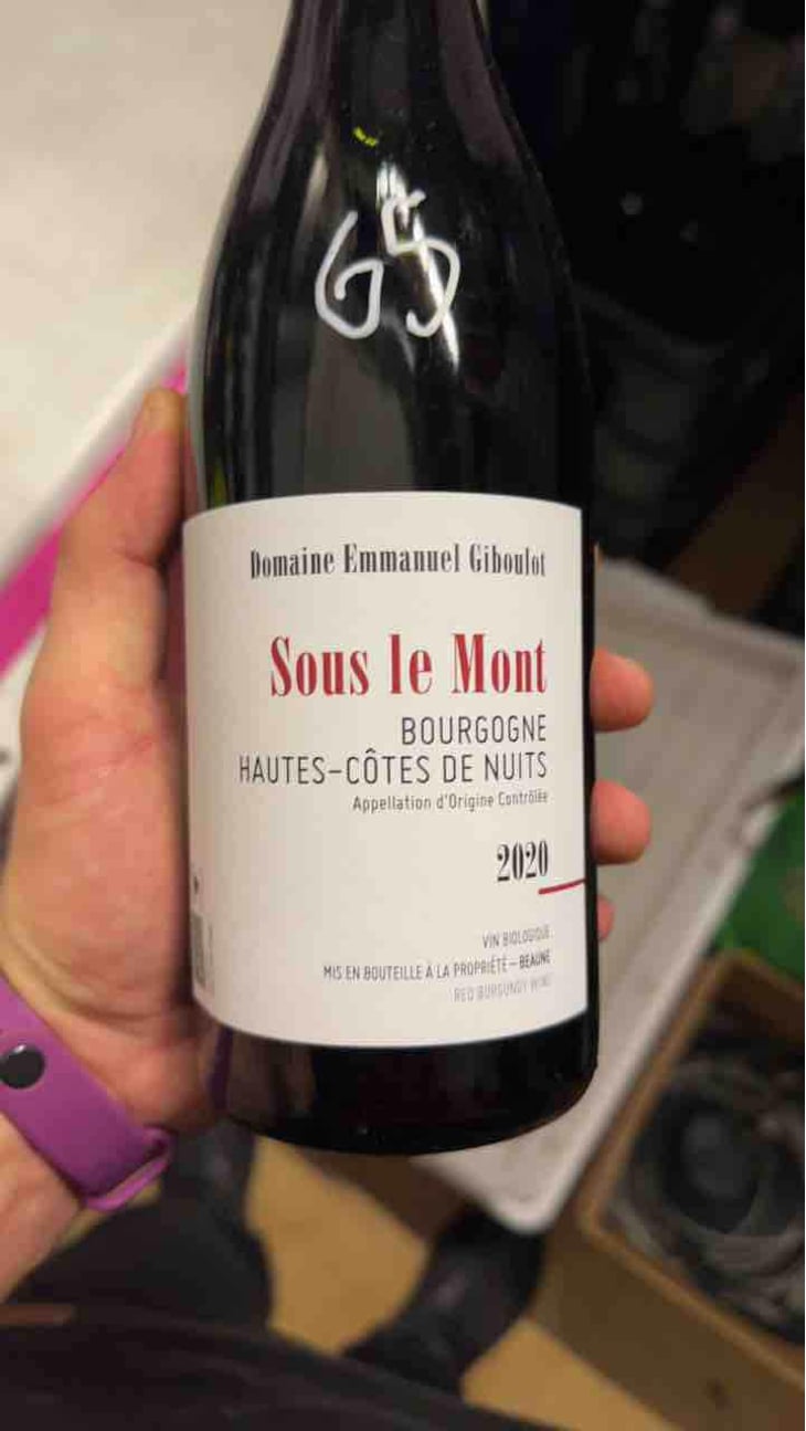 Hautes-Côtes-de-Nuits "Sous le Mont" Rouge - Domaine Emmanuel Giboulot - Emmanuel Giboulot 