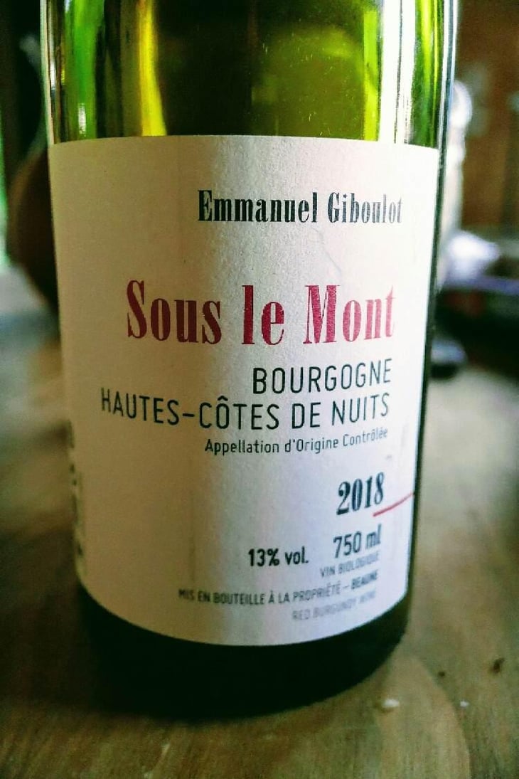 Hautes-Côtes-de-Nuits "Sous le Mont" Rouge - Domaine Emmanuel Giboulot - Emmanuel Giboulot 