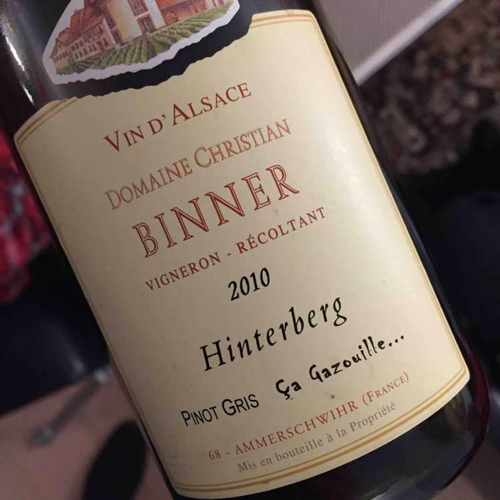 Hinterberg - Pinot Gris Ça Gazouille - Domaine Christian Binner - Christian Binner et son équipe 