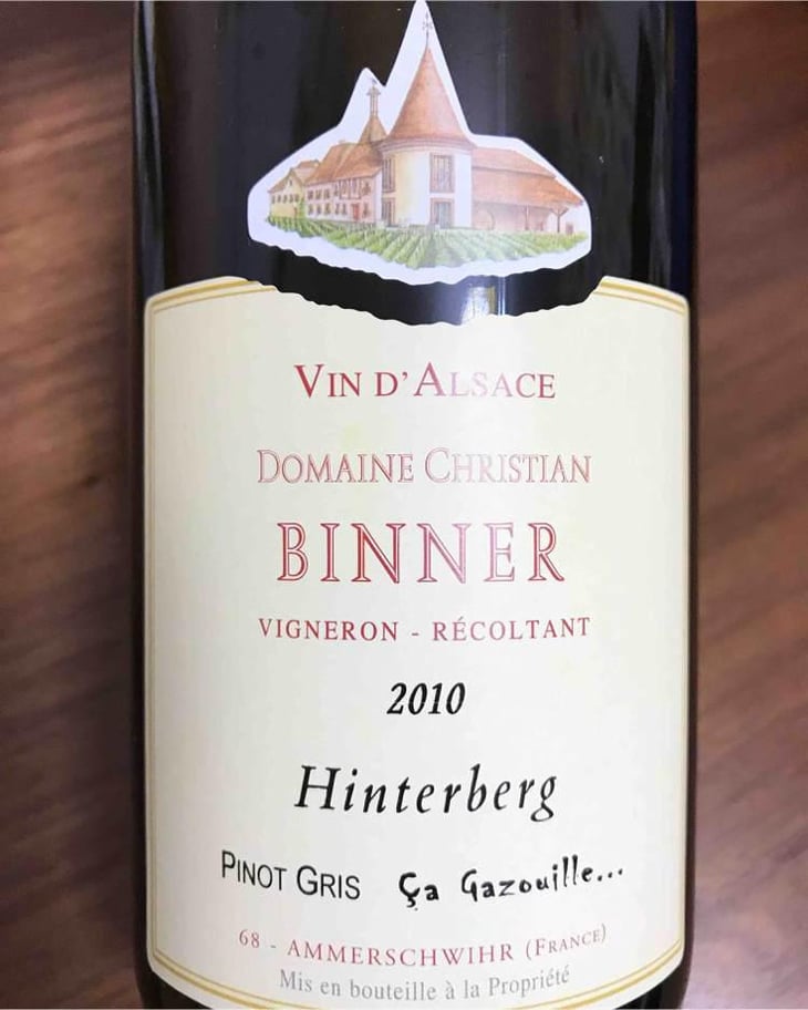 Hinterberg - Pinot Gris Ça Gazouille - Domaine Christian Binner - Christian Binner et son équipe 