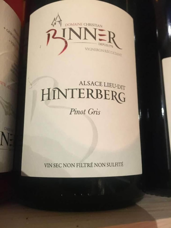 Hinterberg - Pinot Gris - Domaine Christian Binner - Christian Binner et son équipe 