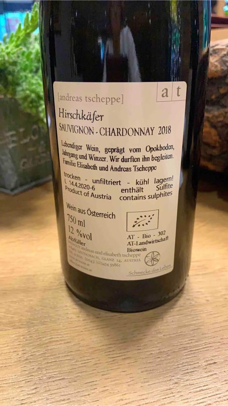 Hirschkäfer - Sauvignon Blanc/Chardonnay - Weingut Andreas & Elisabeth Tscheppe - Andreas & Elisabeth Tscheppe 