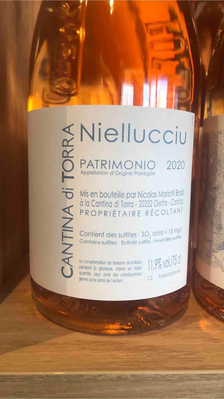 Hors Série Niellucciu Rosé - Cantina di Torra - Nicolas Mariotti Bindi 