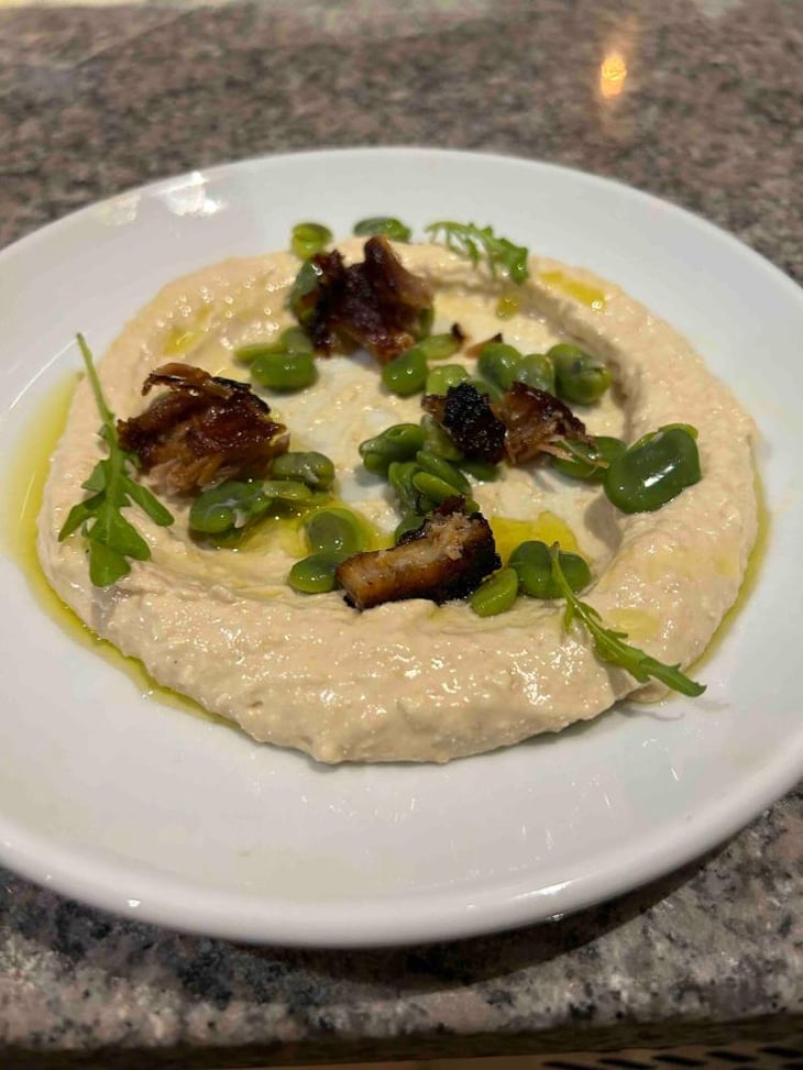 Houmous Feves Et Travers De Porc Caramélisé - Toulon pizza club - 615354