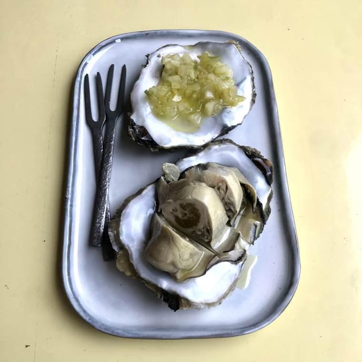 Huitre Triple Zero Fumée, Condiment Pomme Et Celeri - l’Abri - 368921