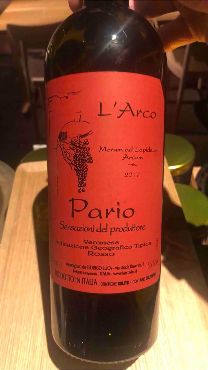 Pario - L'Arco Vini - Luca Fedrigo -2017
