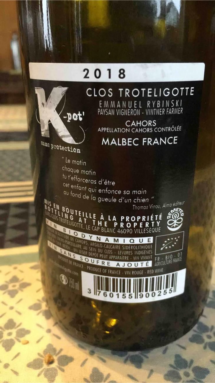 K-pot' - Clos Troteligotte - Emmanuel Rybinski 