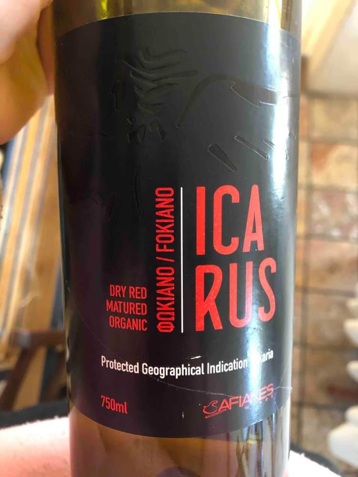 Icarus Rouge - Domaine Afianés - Nikos Afianes & Maria Karoutsou 
