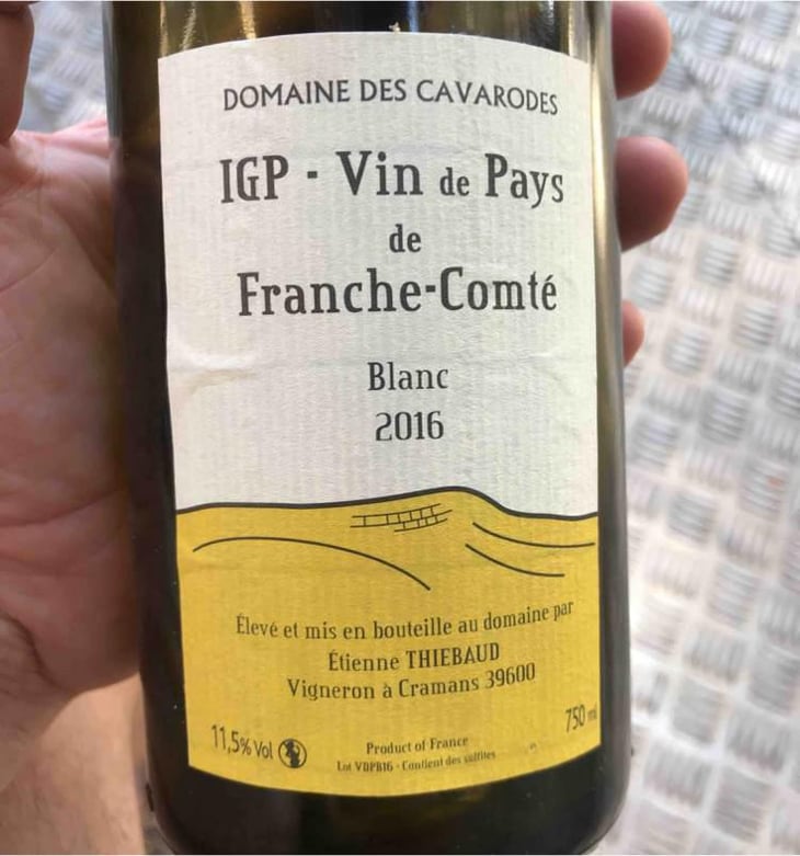 IGP Vin De Pays De Franche-Comte Blanc - Domaine des Cavarodes - Etienne Thiebaud 
