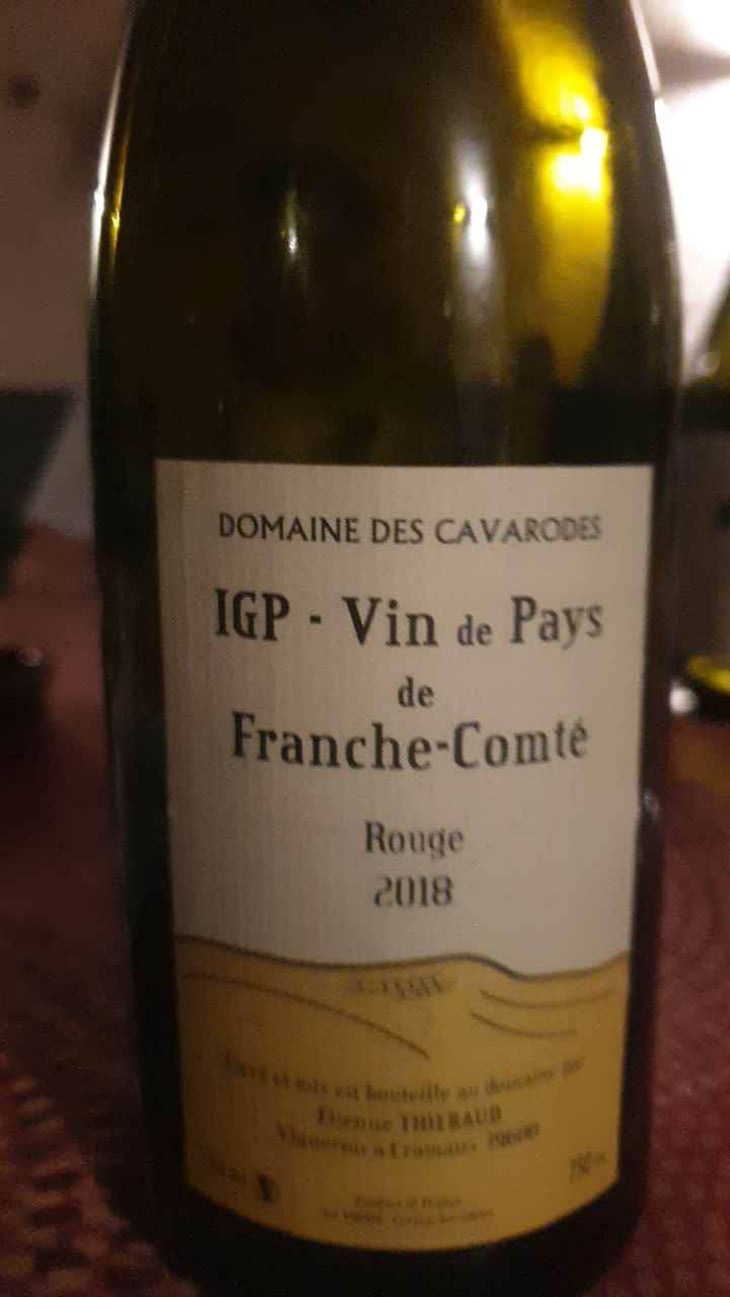 IGP Vin De Pays De Franche-Comte Rouge - Domaine des Cavarodes - Etienne Thiebaud 