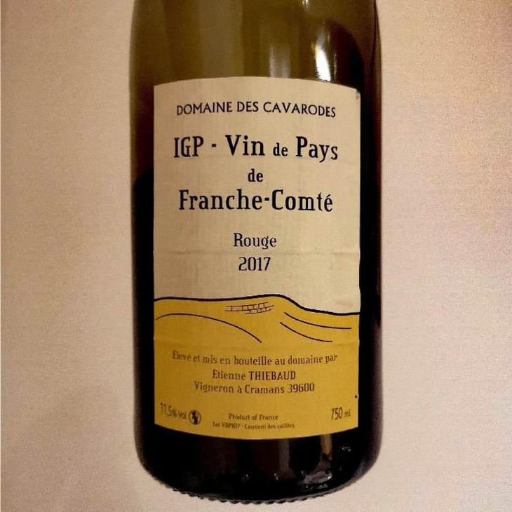 IGP Vin De Pays De Franche-Comte Rouge - Domaine des Cavarodes - Etienne Thiebaud 